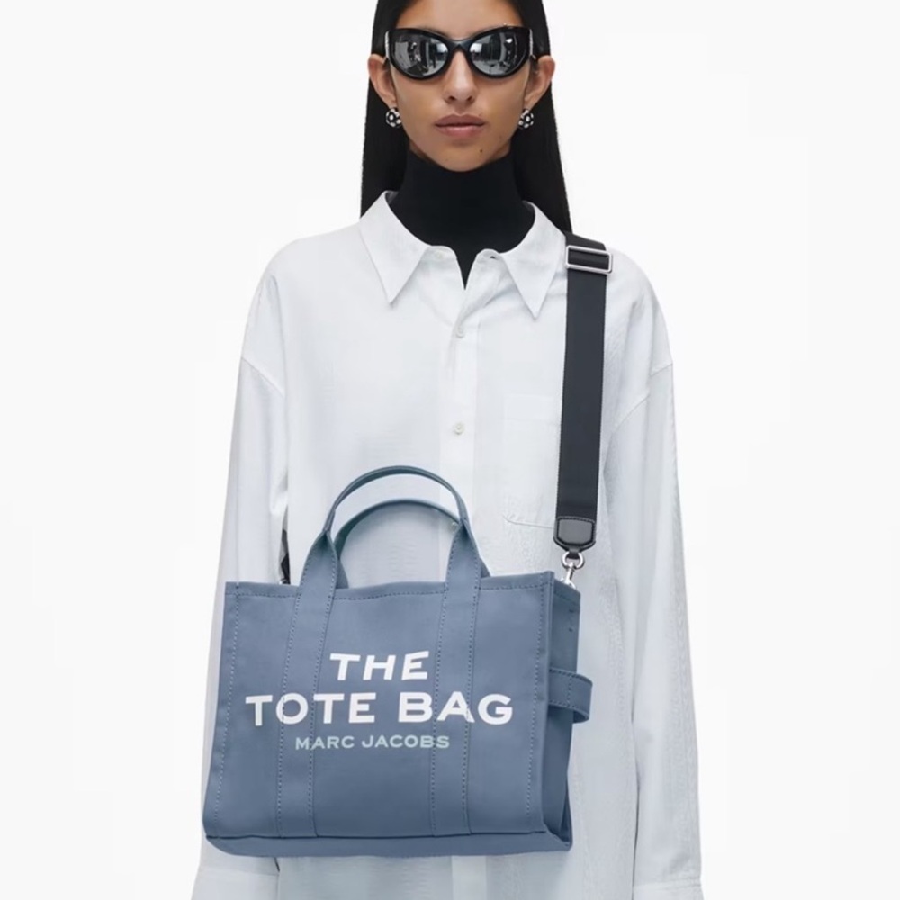 Marc Jacobs Denim Blue Logo Tote Bag